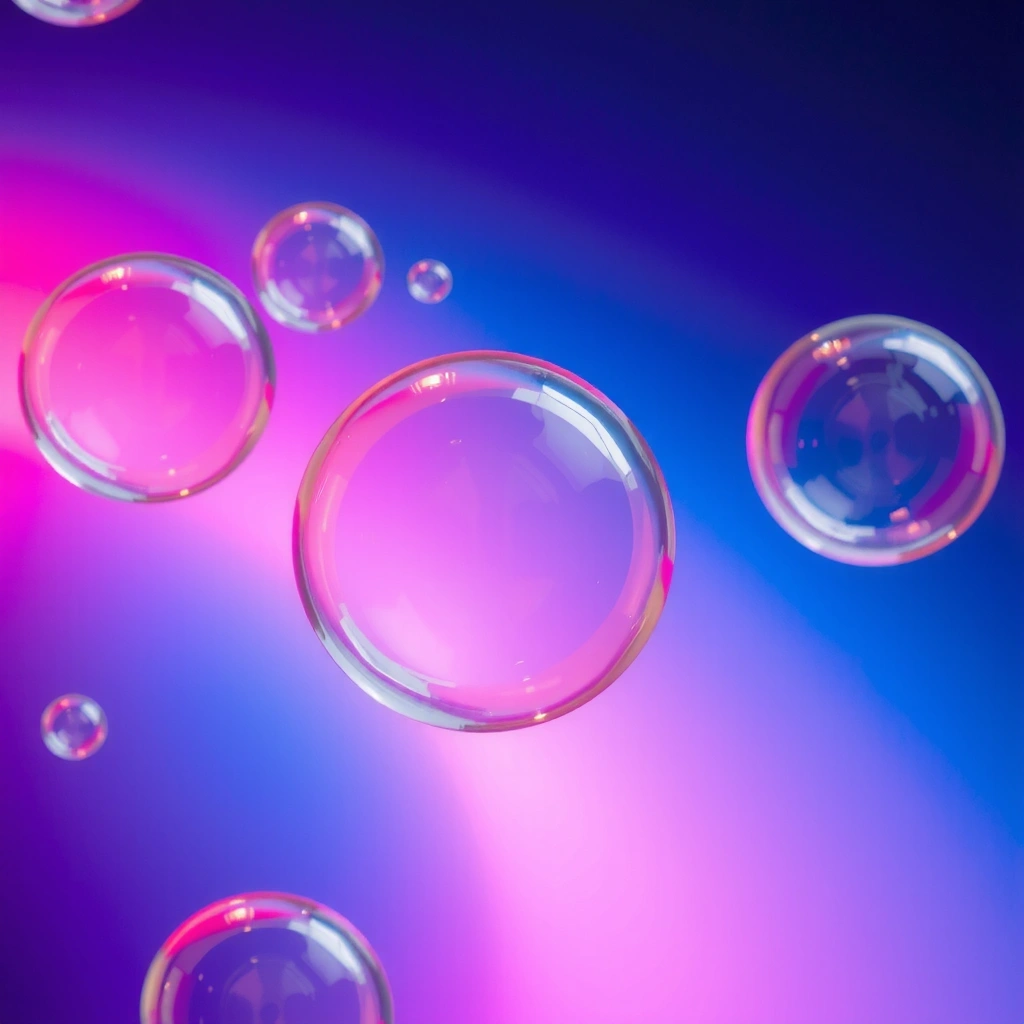 Detalle de burbujas en tecnicolor